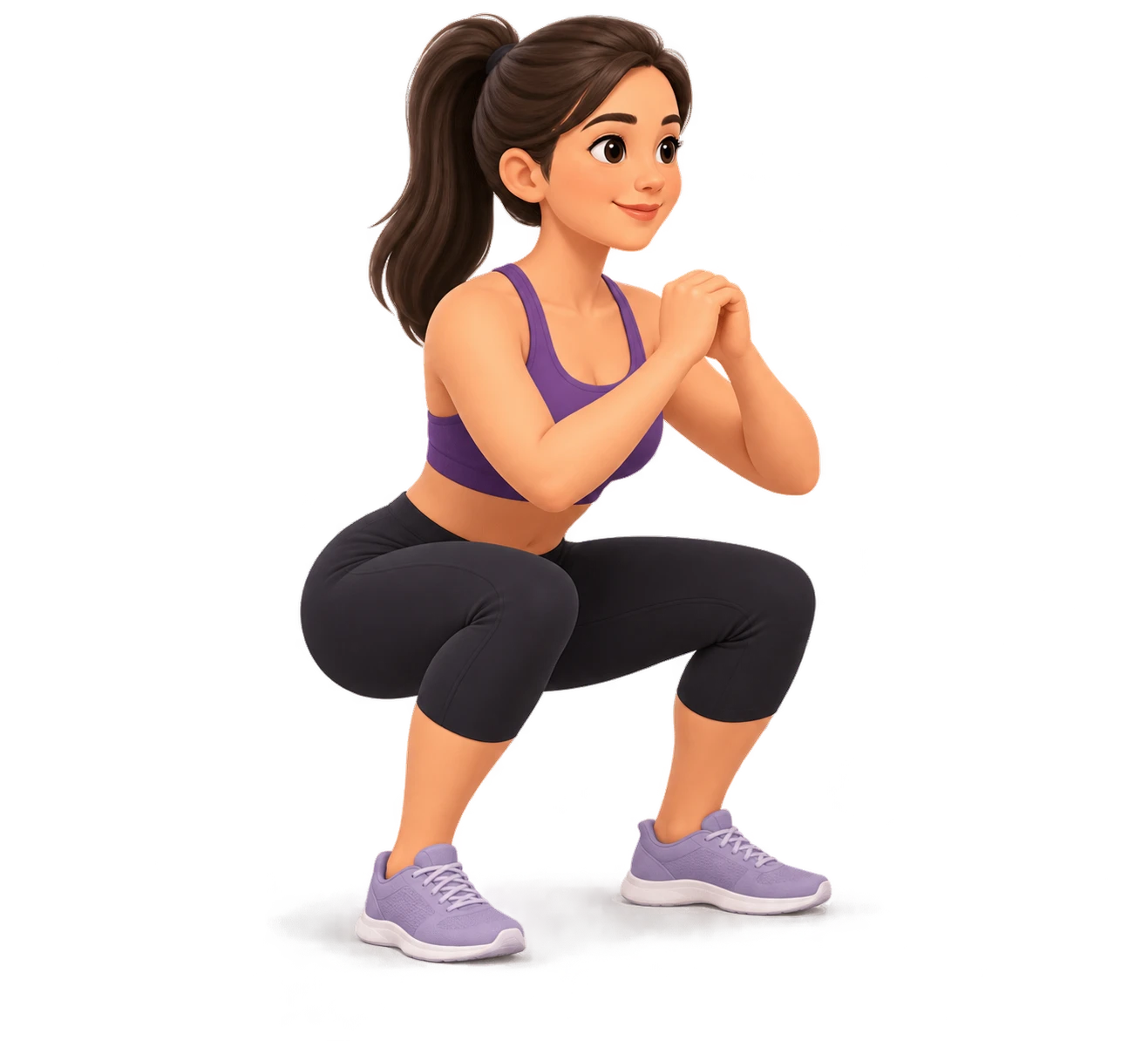 Mulher fazendo agachamento